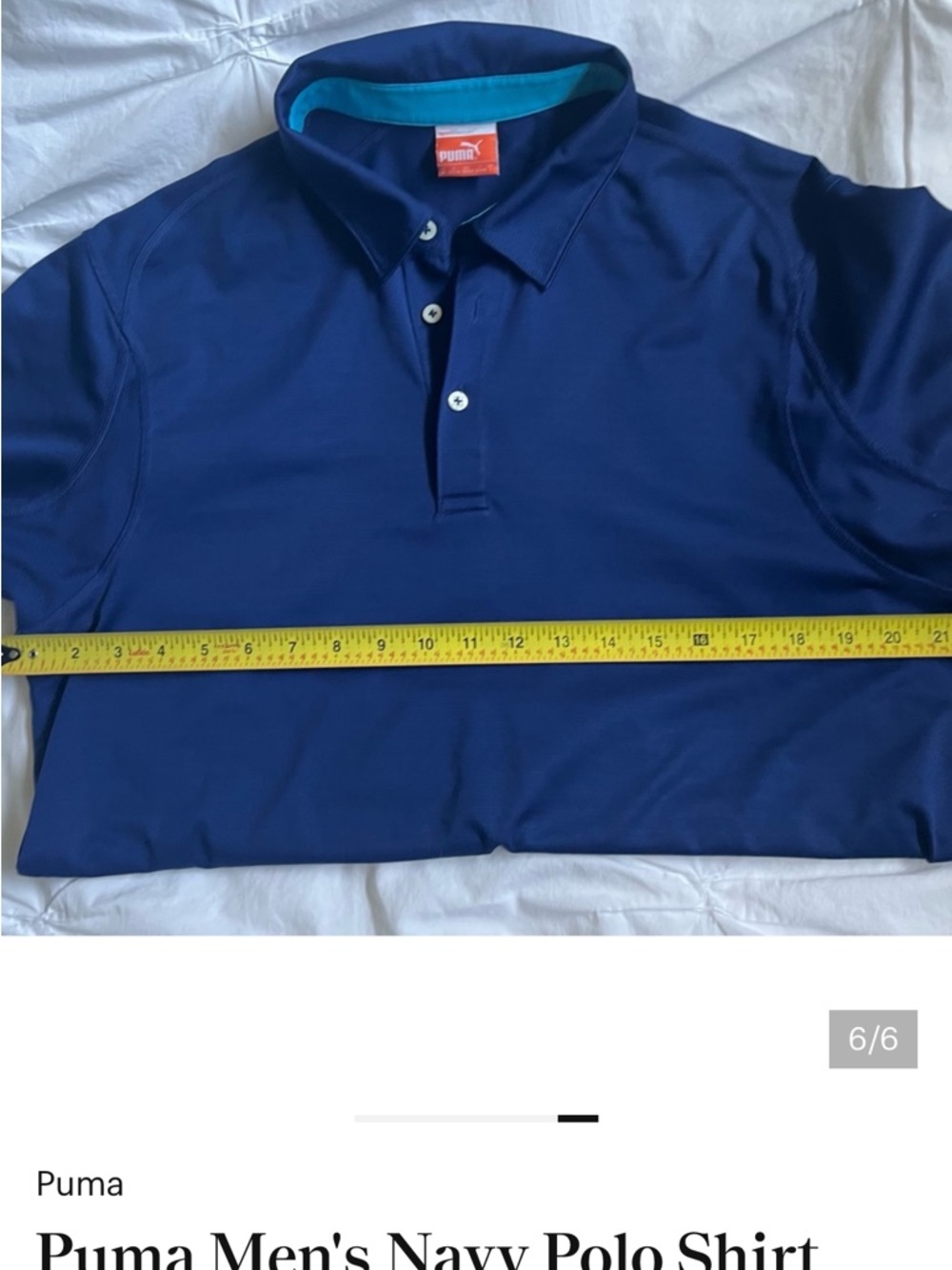 Lot of 3 Puma Men's Navy and Royal Blue Golf Polo Pack, size Medium - Picture 7 of 11
